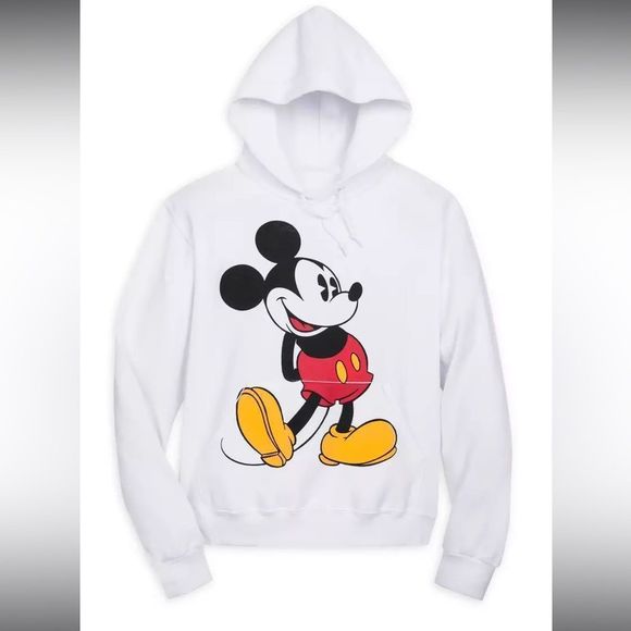 Disney Other - Mickey‎ Mouse Classic Pullover Hoodie for Adults – White Size Medium EUC
